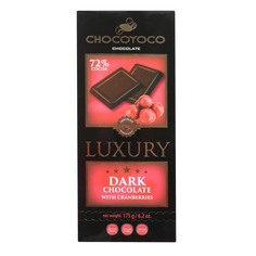 Шоколад горький Chocomoco с клюквой 72% 175 г