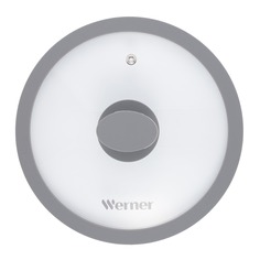 Крышка стеклянная Werner Grigio с силиконовым ободом 20 см