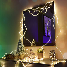 Гирлянда Lotti 625 microleds теплый белый 4+10 м со стартовым шнуром