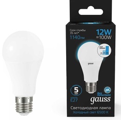 Лампа Gauss A60 12W 1140lm 6500 K Е27 шаг. диммирование LED