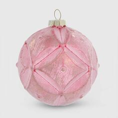 Шар стеклянный Yancheng Shiny винтажный розовый-1 8 см