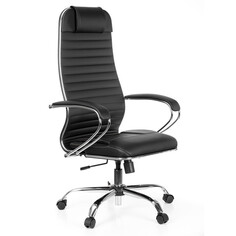 Кресла офисные кресло офисное МЕТТА-6 MPES черный экокожа/хром