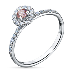 Кольцо из белого золота э0912кц04190300_pink ЭПЛ Даймонд