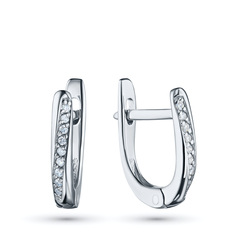 Серьги из серебра с бриллиантами э0601сг06210501 ЭПЛ Даймонд