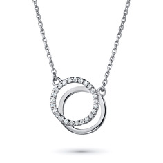 Колье из серебра э0612кл01210501_white ЭПЛ Даймонд