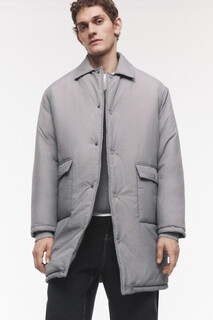 пальто мужское Куртка-пальто длинная утепленная с отложным воротником Befree