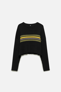 джемпер женский Джемпер вязаный укороченный в полоску Befree