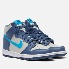 Кроссовки Nike Dunk High GS, цвет синий, размер 35.5 EU