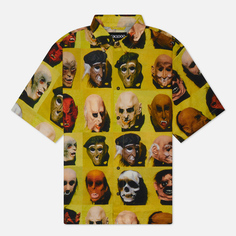 Мужская рубашка GX1000 Rayon Mask Button Up, цвет жёлтый, размер XXL
