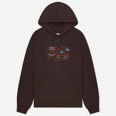 Мужская толстовка thisisneverthat Sticker Hoodie, цвет коричневый, размер L