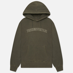 Мужская толстовка thisisneverthat Arch-Logo Hoodie, цвет оливковый, размер S