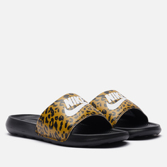 Женские сланцы Nike Victori One Print, цвет чёрный