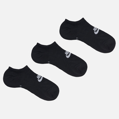Комплект носков Nike 3-Pack Everyday Essential Cushion Low, цвет чёрный, размер 34-38 EU