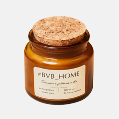 Свеча #BVB_HOME Ароматическая свеча с деревянным фитилем - Табак и Ваниль 100