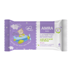 Салфетки для тела AMRA Салфетки влажные освежающие для детской гигиены 15.0 АМra