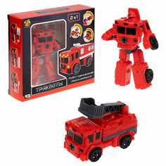 развивающая игрушка 1TOY Робот-трансформер Тракбот Пожарная автолестница 1.0