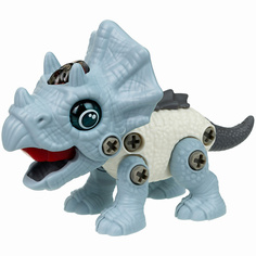 развивающая игрушка 1TOY Сборный динозавр Трицератопс RoboLife 1.0