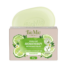 Мыло твердое BIO MIO Натуральное мыло "Бергамот и Зелёный чай" VEGAN-SOAP AROMATHERAPY