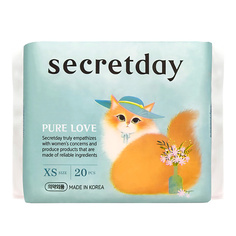 SECRET DAY Прокладки ежедневные хлопковые Pure Love XS