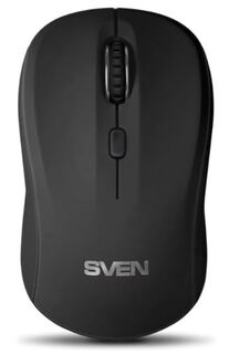 Мышь Wireless Sven RX-230W SV-017835 чёрная (2,4 GHz, 3+1кл., 800-1600DPI, Soft Touch, блистер)