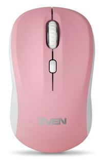 Мышь Wireless Sven RX-230W SV-017842 розовая (2,4 GHz, 3+1кл., 800-1600DPI, Soft Touch, блистер)