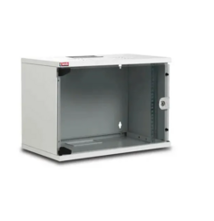 Шкаф настенный LANDE LN-SH12U5460-LG-F0-1 NetBOX SOHO, 12U 19", разборный, 540x600x595мм, дверь стекло в металичесокой раме, цвет серый