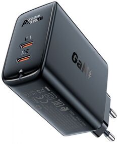 Зарядное устройство сетевое ACEFAST A29 PD50W GaN USB-C+USB-C dual port charger (EU). Цвет: черный