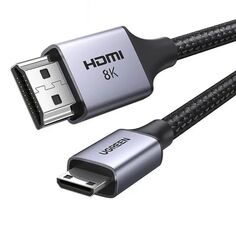 Кабель UGREEN HD163 15515_ Mini HDMI to HDMI 8K, 2м, черный