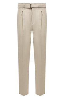 Брюки из хлопка и льна Ermenegildo Zegna