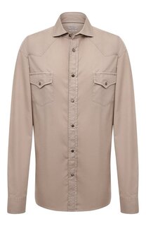 Хлопковая рубашка Brunello Cucinelli