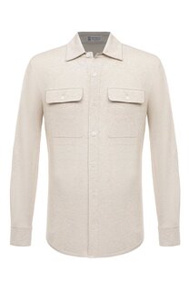 Хлопковая рубашка Brunello Cucinelli