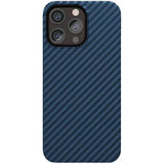 Чехол VLP Kevlar Case с MagSafe для iPhone 15 Pro, тёмно-синий