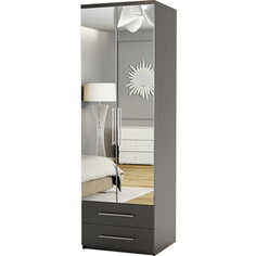 Шкаф комбинированный с ящиками Шарм-Дизайн Комфорт МКЯ-22 90х45 с зеркалом, венге