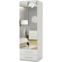 Шкаф для одежды с ящиками Шарм-Дизайн Комфорт МШЯ-21 90х60 с зеркалами, белый
