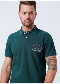 Зеленая мужская футболка-поло с вышивкой поло Aeropostale