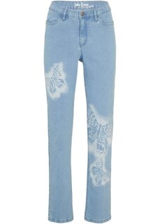 Прямые джинсы стрейч с принтом John Baner Jeanswear, голубой