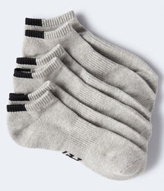 Комплект из 3 однотонных носков до щиколотки Aeropostale, серый