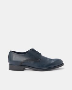 Мужские туфли на шнуровке из синей кожи Jo &amp; Mr. Joe, темно-синий