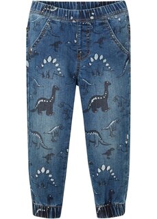 Спортивные джинсы для мальчиков с принтом приталенного кроя John Baner Jeanswear, синий