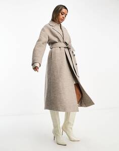 Пальто &amp; Other Stories Belted Wool, светло-серый