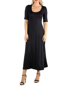 Женское повседневное платье макси 24seven Comfort Apparel, черный
