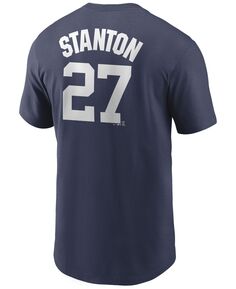 Мужская футболка giancarlo stanton new york yankees с именем и номером игрока Nike, синий