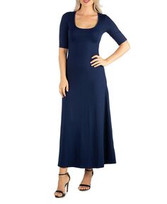Женское повседневное платье макси 24seven Comfort Apparel, синий