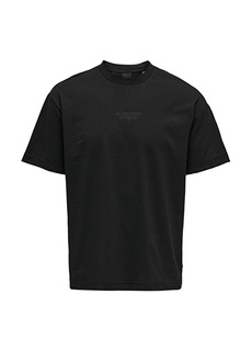 Простая черная мужская футболка с круглым вырезом Only &amp; Sons