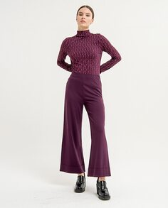 Женские укороченные брюки широкого кроя с отворотом по низу Surkana, фиолетовый