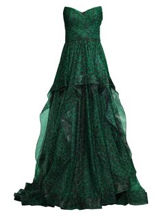 Платье без бретелек из тюля с принтом Basix, зеленый
