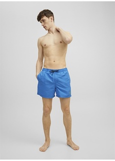 Синий мужской купальник-шорты с нормальной талией и рисунком Jack &amp; Jones