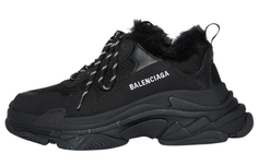 Balenciaga Triple S Искусственный Мех Черный