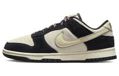 Nike Dunk Low LX Black Suede Team Gold (женские)