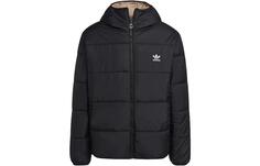 Мужская зимняя куртка двусторонняя Adidas originals, черный/бежевый